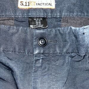 5.11 Tactical Dark Blue Cargo Pants Men’s 36x30 with elastic adjustable waistban